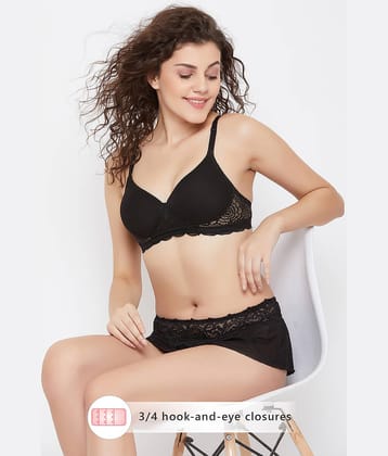 Clovia Lace Women's T-Shirt Bra ( Black )