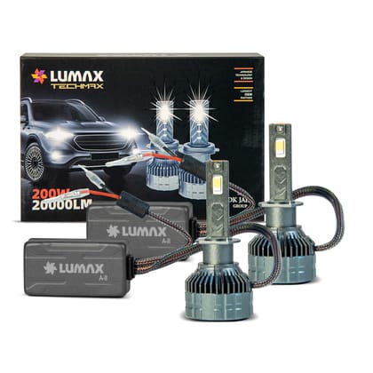 Lumax LED Auto Lamp H1 12V, 200W Kit | High Intensity |Safe Beam | IP67 Waterproof | Plug & Play Installation