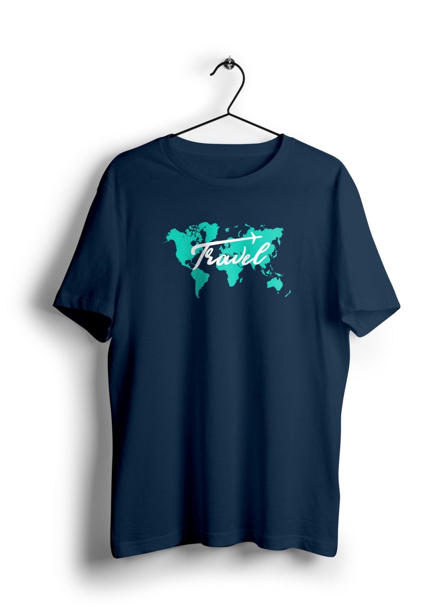 Travel Half Sleeve T-Shirt-Navy Blue / L