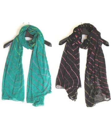 Apratim Multicoloured Chiffon Leheria Dupatta