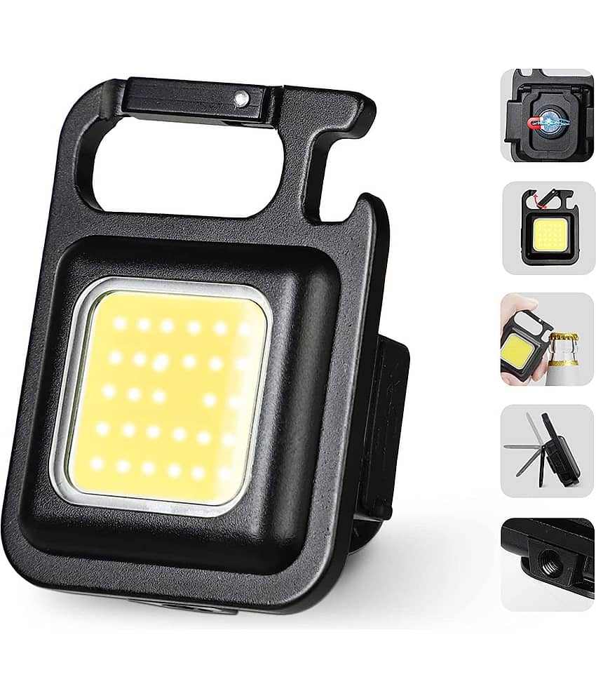 Keychain Led Light Portable Pocket Light with Folding Bracket Bottle Opener and Magnet Base for Fishing Walking Camping 800Lumens Bright Rechargeable