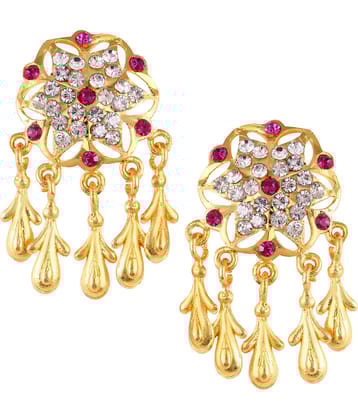 VIVASTRI Golden Chandbalis Earrings ( Pack of 1 )