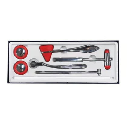 DESCO Neurological Reflex Medical Hammer 5 Piece Set (Silver)