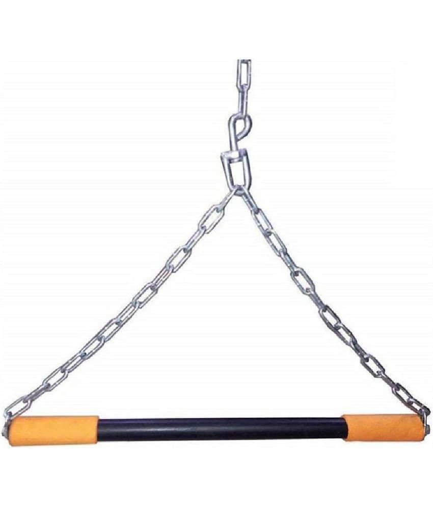 A1VK FITNESS 4ft. Hanging Chain/ Pull Up Bar with Chrome Plated Rod for Height Increase Pull-up Bar (Black)