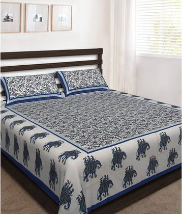 Furry Cotton Queen Bedsheet ( Multi )