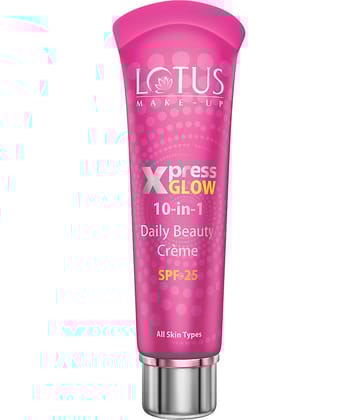 Lotus Make,Up Xpressglow Daily Beauty Cream Bright Angel , Spf 25 , Semi Matte Finish , 30G