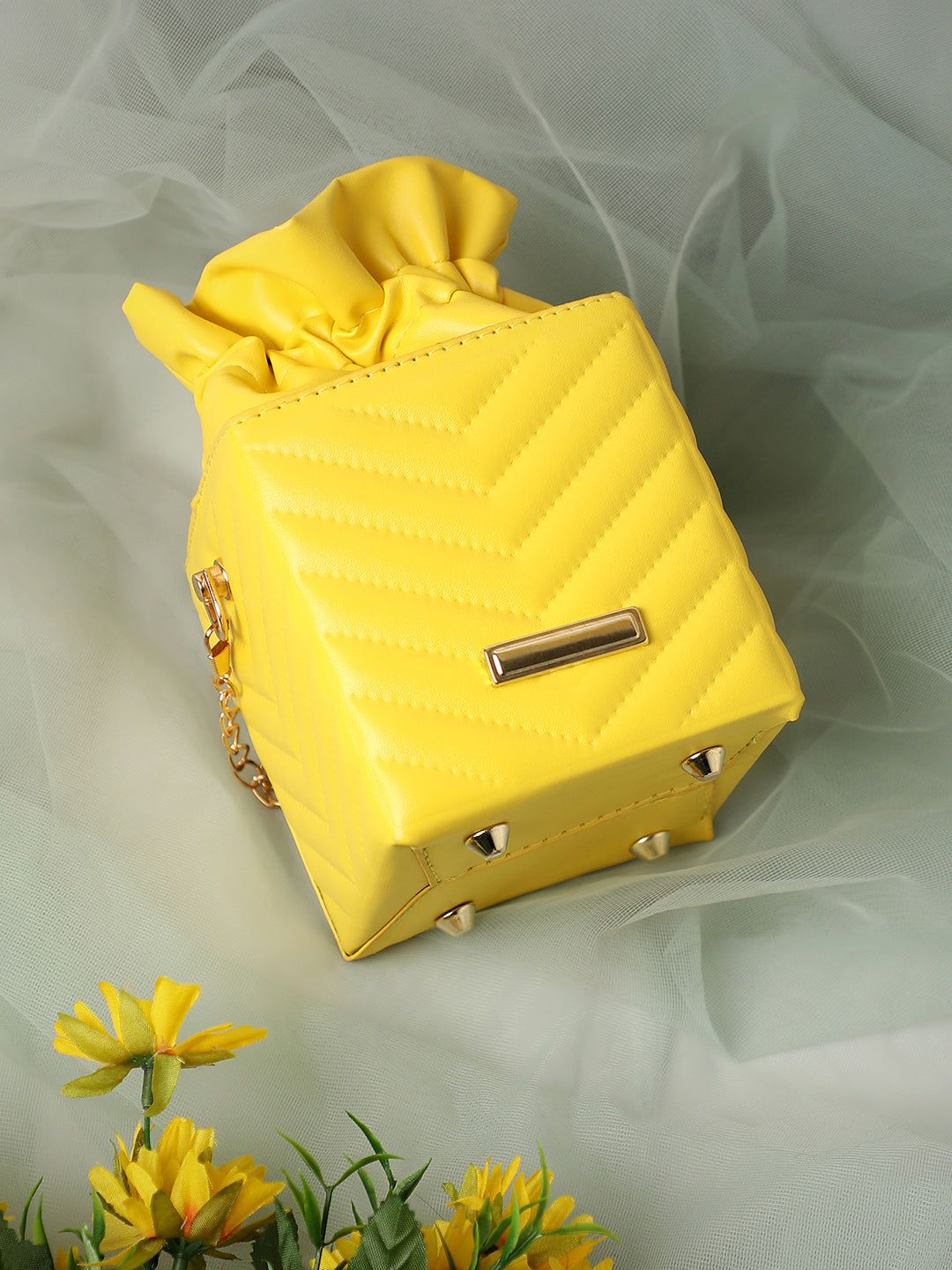 Dandelion Yellow Bucket Bag-Sling Bag