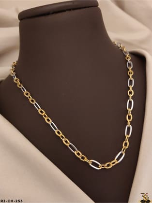 New standard steel design mens fashion dual tone Italian chain CH-253