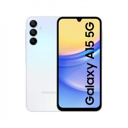 Samsung Galaxy A15 5G (Light Blue, 6GB, 128GB Storage) | 50 MP Main Camera | Android 14 with One UI 6.0 | 12GB Expandable RAM | MediaTek Dimensity 6100+ | 5000 mAh Battery