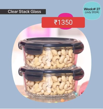 Clear Stack Glass Bowl set of 2