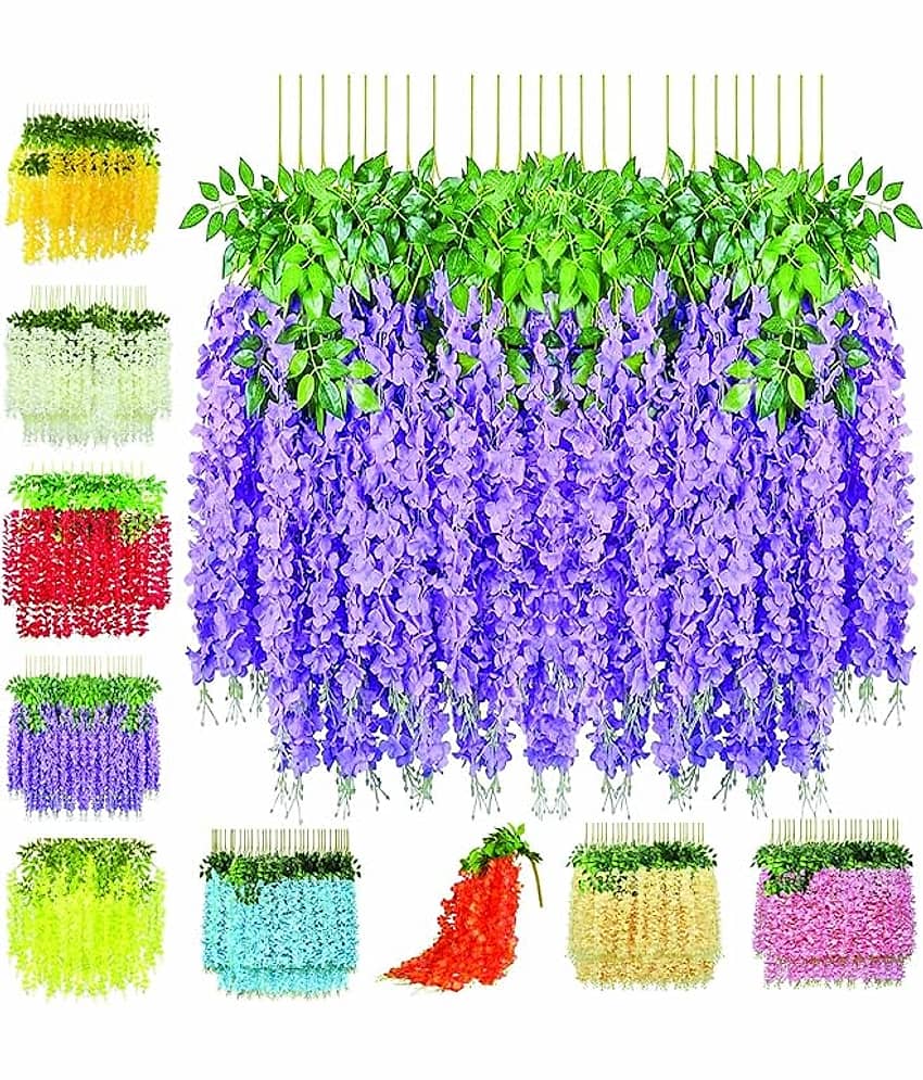 RealPBR - Purple Wild Artificial Flower ( Pack of 6 )