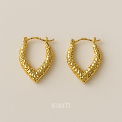 18K Gold Plated Sweet Love Hoop Anti Tarnish Earring