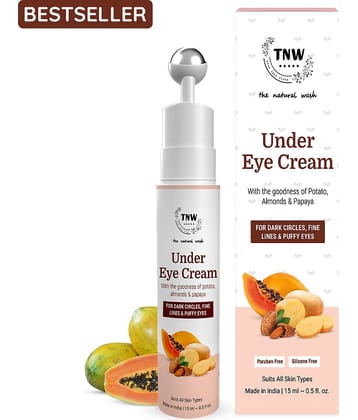 TNW - The Natural Wash Under Eye Cream For Men & Women With Cooling Massage Eye Roller 15 mL