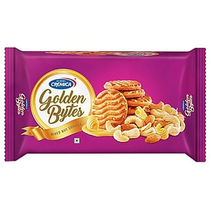Cremica Cookies - Mixed Nuts, Golden Bytes, 200 g