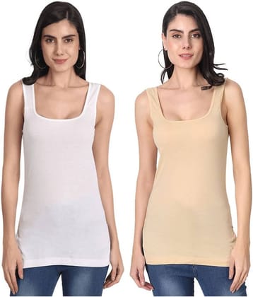 AIMLY Cotton Camisoles - Beige Pack of 2