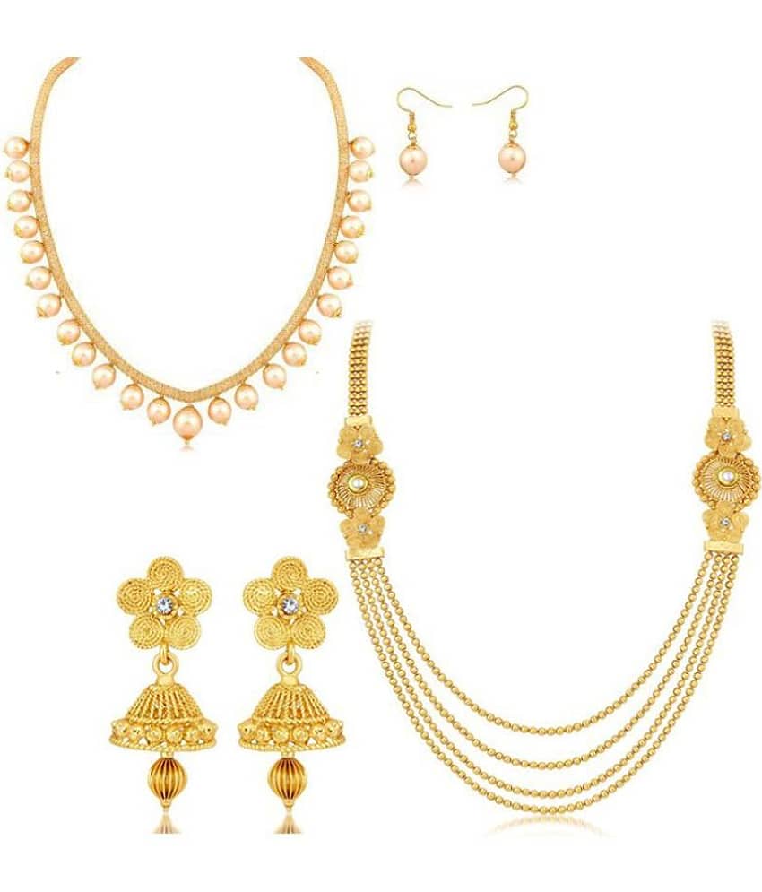 YouBella Fashion Jewellery Stylish Necklace Combo for Girls and Women
