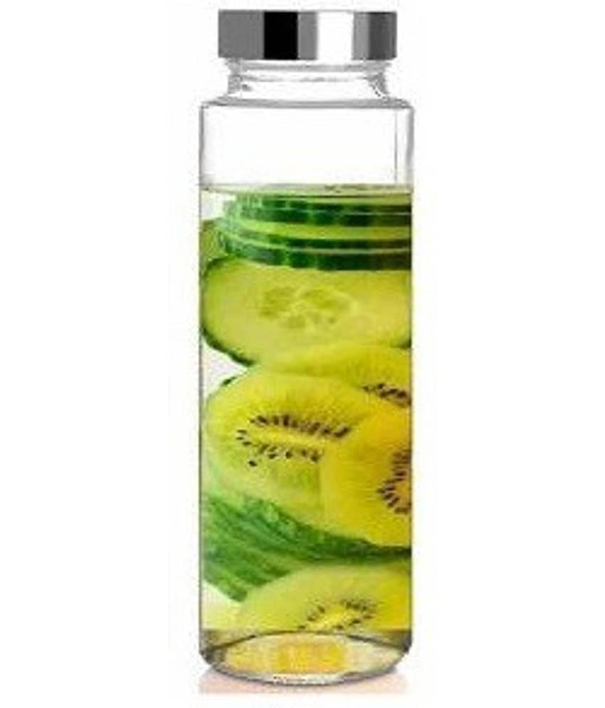 AFAST Water Milk Serving And Storing Bottle Transparent Glass Water Bottle 750 mL ( Set of 1 )