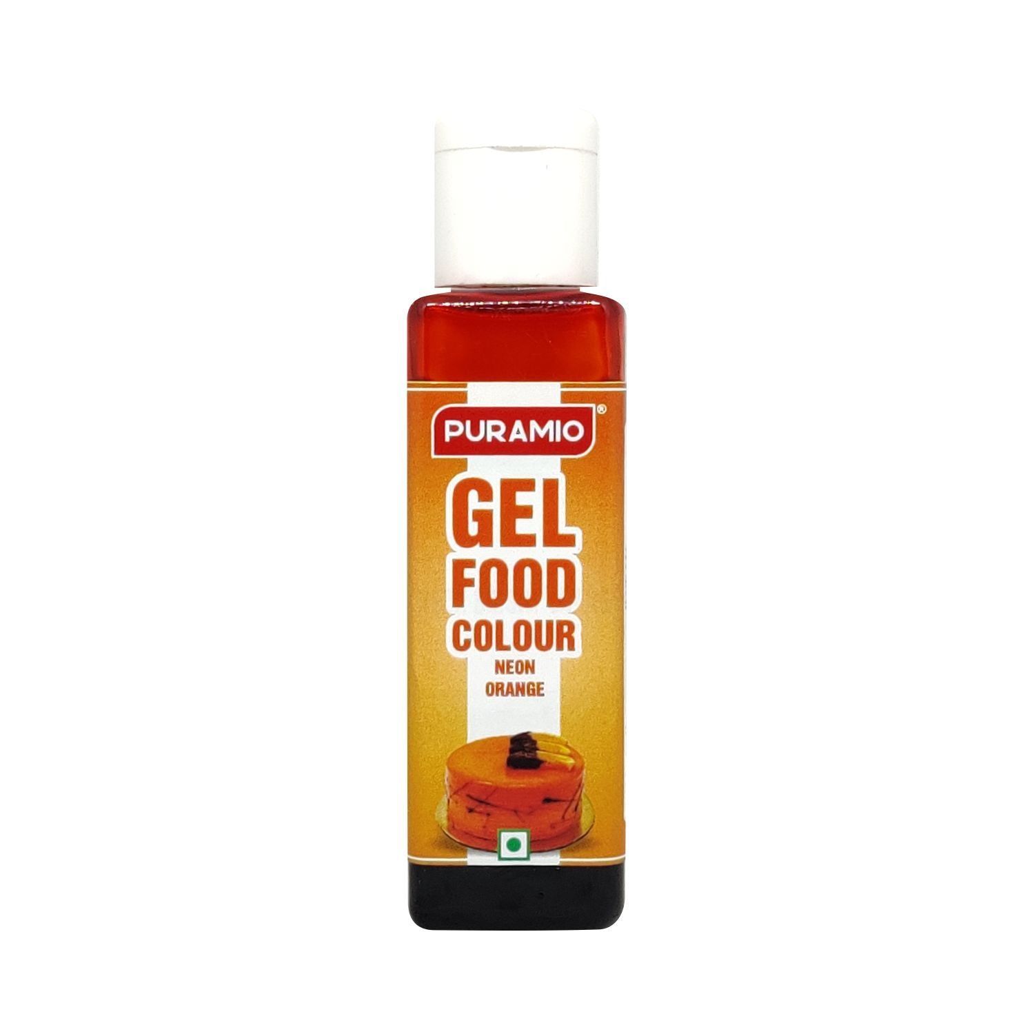 Puramio Gel Food Colour - Neon Orange, 30 gm