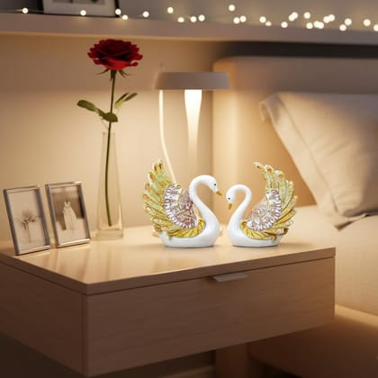 Swan Showpiece for Home Decor – Romantic Love Birds Perfect Gift for Anniversary and Marriage