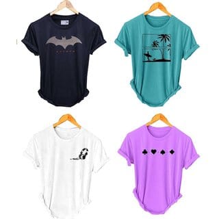 (Pack Of 4) Fashlook Printed T-Shirts for Men - Stylish & Comfortable Casual Wear (Multicolor)