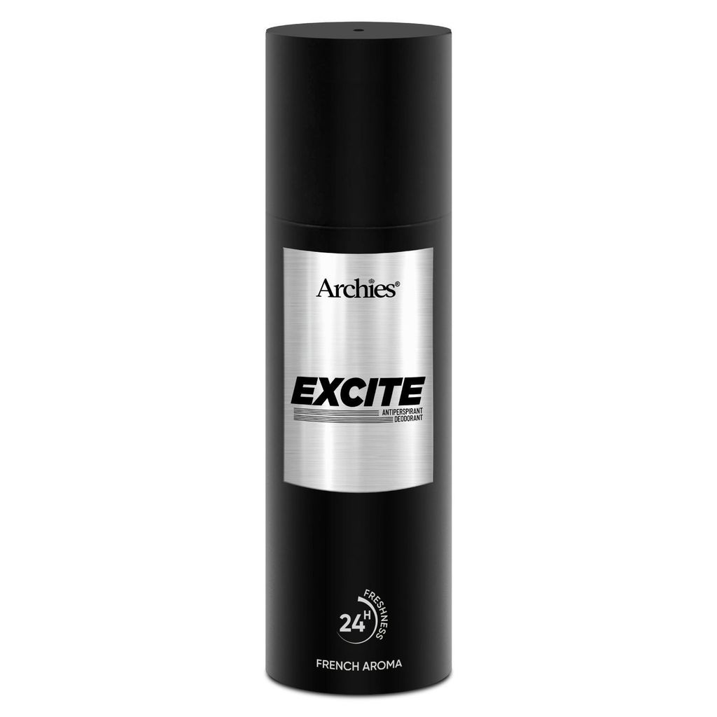 Archies EXCITE Party Wear Deodorant for Men | 200 ML | Elite French Aroma | Long-lasting fragrance with fruity & soothing notes | Comfortable & Irritation-free on the skin | French Aroma | 24 Hours Freshness
