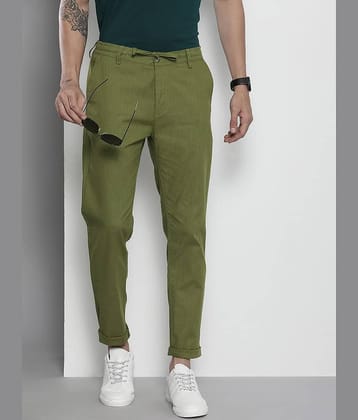 The Indian Garage Co. Slim Flat Men's Chinos - Green ( Pack of 1 )