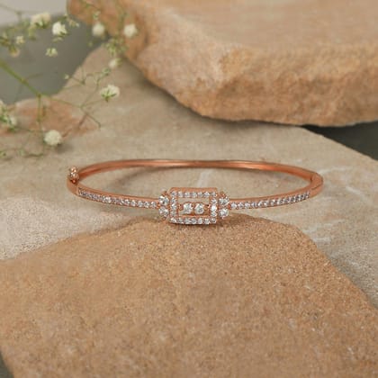 Rose Gold Plated Handcrafted Cuff Bracelet