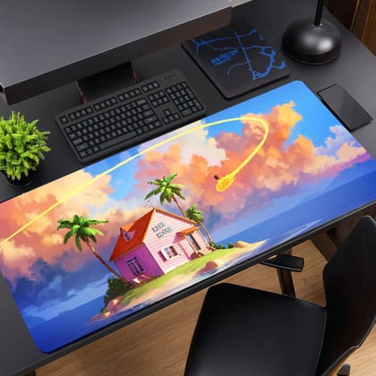 Dragon Ball Z Kame House Mouse Pad (31 X 12 Inches) - Gaming Mouse Pad | Rubber Base Desk Mat