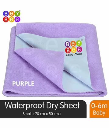 BeyBee Waterproof Rubber Sheet (Medium (100cm X 70cm), Voilet)