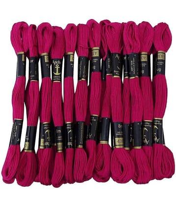 PRANSUNITA Anchor Stranded Cotton 6 Strand Cross-Stitch Hand Embroidery Stranded Cotton Craft Sewing Floss Thread, Pack of 10