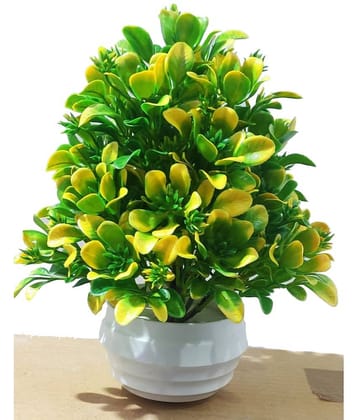 BAARIG - Green Wild Artificial Plants Bunch ( Pack of 1 )