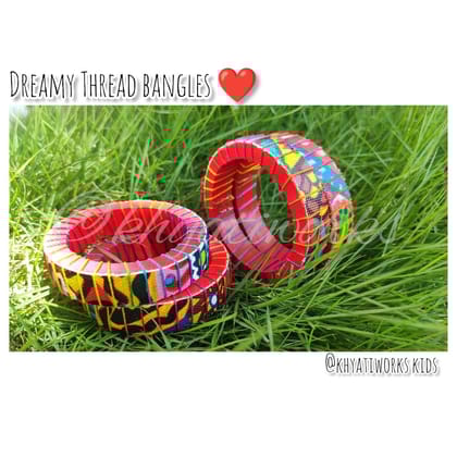 Dreamy Thread Bangles Red - Single Piece
