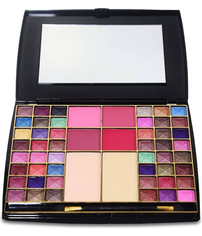 54 color Eyeshadow Pallete with Blusher & compact Powder, Pack of 1