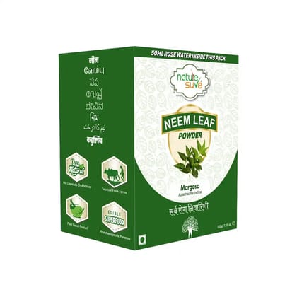 Nature Sure Neem Leaf Powder 200g with Rose Water 50ml