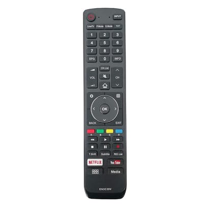 Remote No. EN3C39V (No Voice), Compatible with Vu Smart TV LCD or LED Remote Control (Exactly Same Remote will Only Work)