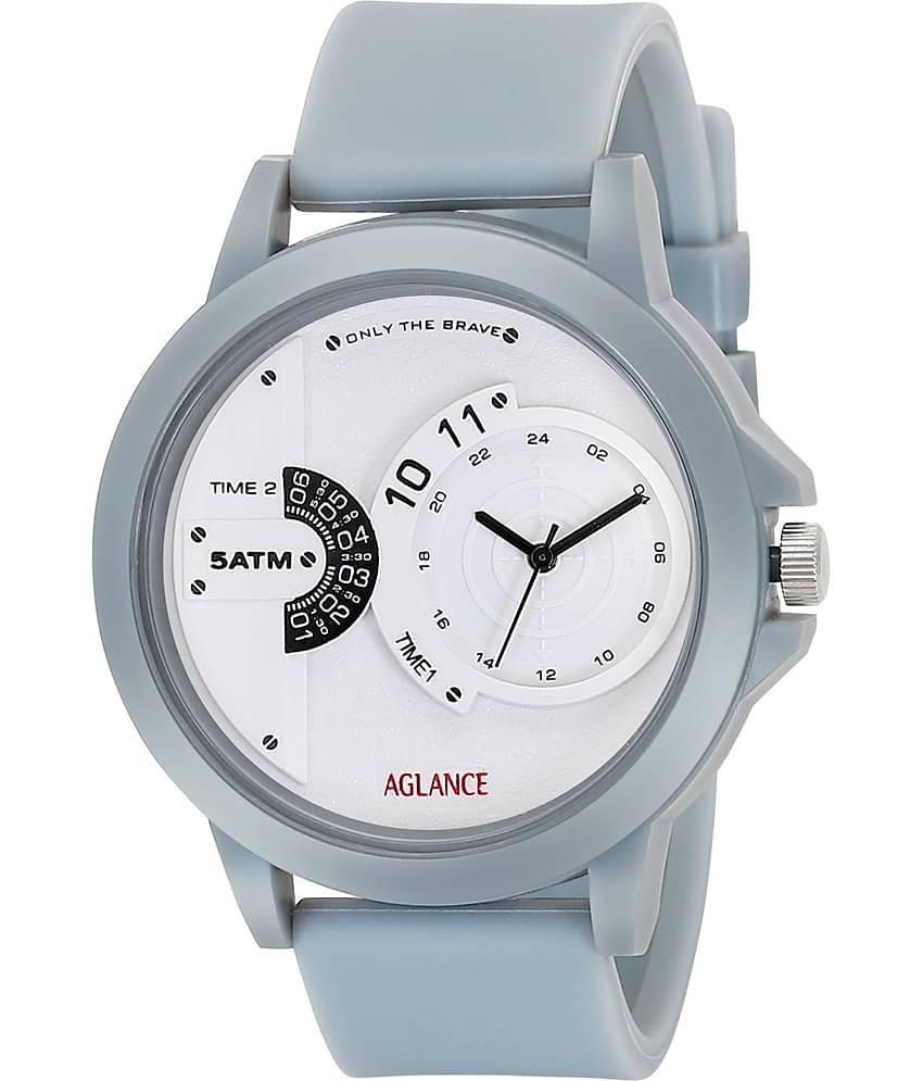 Aglance - Light Grey Silicon Analog Men's Watch