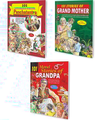 101 Bedtime Stories | Set of 3 Story Books | 101 Stories from Panchatantra, 101 Stories of Grand Mother and 101 Moral Stories of Grandpa