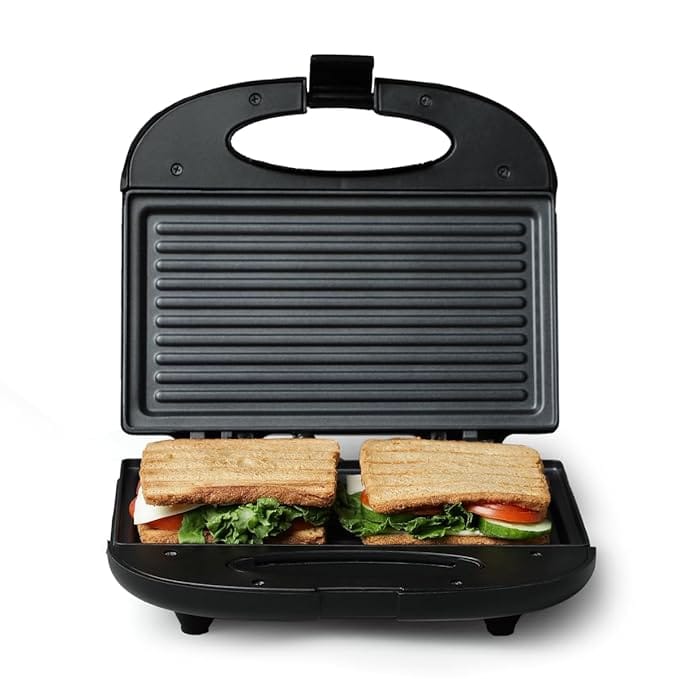 Prestige 800W Grill Sandwich Toaster – Non-Stick Heating Plates Black (PGMFB)