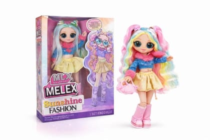 Braintastic Fashion Doll Set for Girls | Stylish Dress Up Dolls with Accessories Stand Shoes Comb Glasses | Kids Toy Doll Set for Styling Play Birthday Gift Girls 3+ Years (Melex Doll Girl)