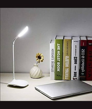 IDOLESHOP - White Study Table Lamp ( Pack of 1 )