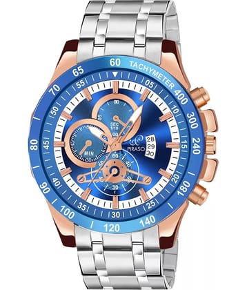 PIRASO Silver Stainless Steel Analog Men's Watch