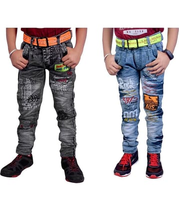 Kundan Pack of 2 Boys Cotton Blend Jeans ( Multi )