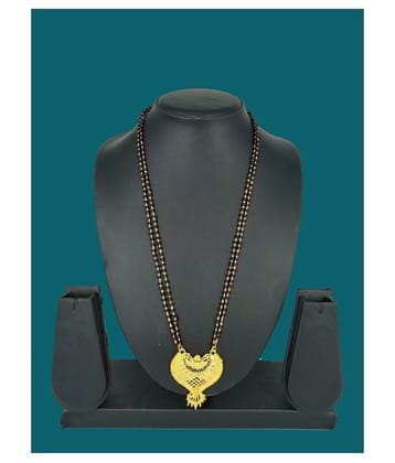 shankhraj mall gold plated new fancy mangalsutra-100299 - Golden