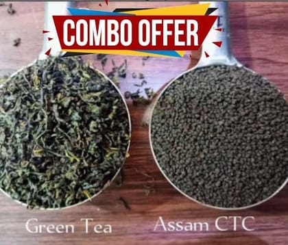 Green Tea + Upper assam CTC combo (100 GRAMS+100 GRAMS)