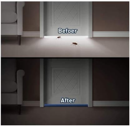 Under Door Draft Stopper Door Sweep Weather Stripping (2 PCS) – Noise Reduction, Cold Air Blocker, Energy Saving Door Seal for Exterior & Interior Doors – Easy Install Door Bottom Seal