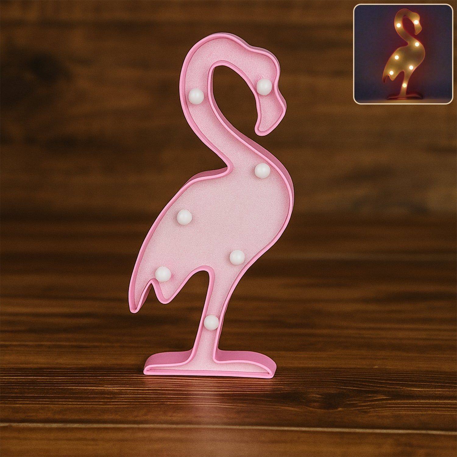 Flamingo Shape LED Decorative Night Light (1 Pc)_assorted colour