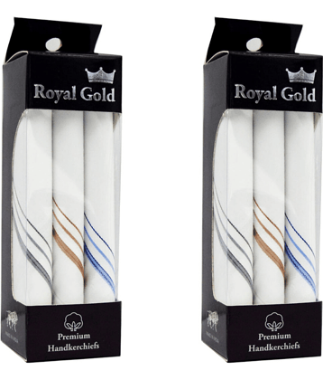 royal mart 6 Piece Colour 15 Inch Complete Face Cover Handkerchief Men's Cotton Striped | Comfortable and Convenient for long hours | Multi Colour | ["Multicolor"] Handkerchief (Pack of 6)