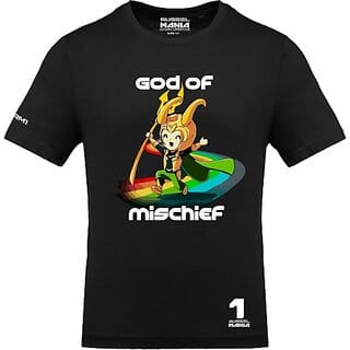 FastB Men Printed Round Neck Black T-Shirt