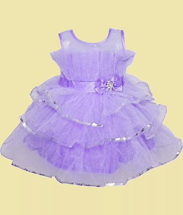harshvardhanmart.com Pack of 1 Baby Girls Net Frock ( PeachPuff )