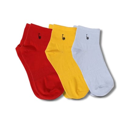 Thela Gaadi TG Basic Solid Socks (Pack of 3 Pairs)